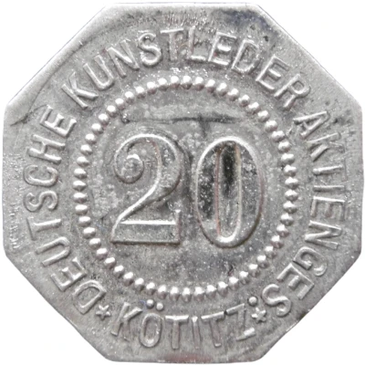 20 Pfennigs - Kötitz (Deutsche Kunstleder Aktienges.) ND front