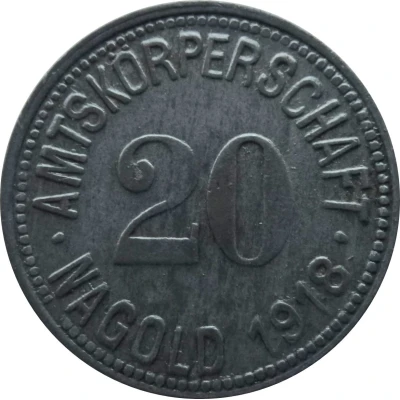 20 Pfennigs - Nagold front