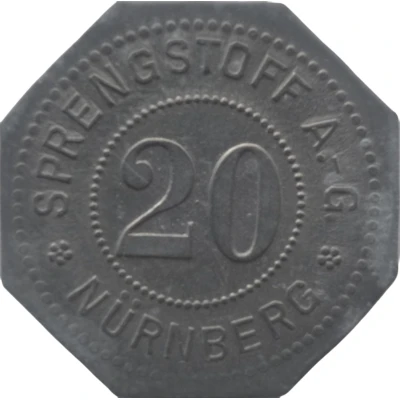 20 Pfennigs - Nürnberg (Sprengstoff A.G.) ND front