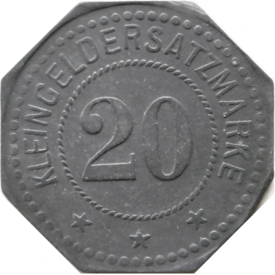 20 Pfennigs - Schwandorf (Bayerische Braunkohlen-Industrie A.G.) ND back