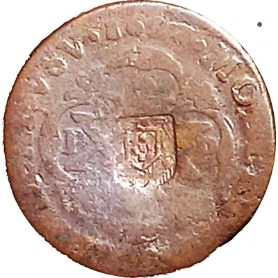 20 Reis - João Prince Regent Countermark "SHIELD" over "X Reis, Pedro II" ND front