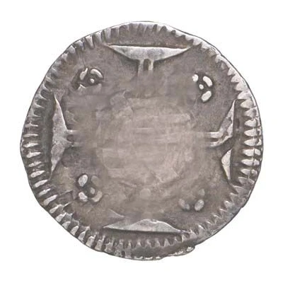 20 Réis - Charles I Countermark SHIELD over "20 Réis, Pedro II/Brazil" ND back