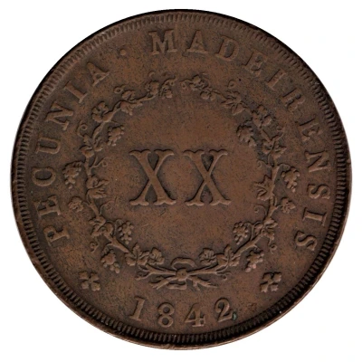 20 Réis - Maria II back