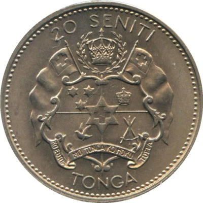 20 Seniti - Taufa'ahau Toupou IV Coronation back