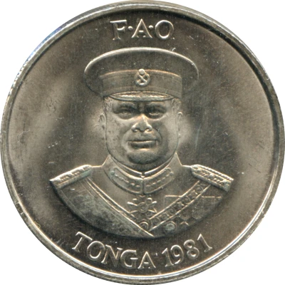 20 Seniti - Taufa'ahau Tupou IV FAO front