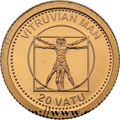 20 Vatu Vitruvian Man back