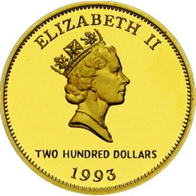 200 Dollars - Elizabeth II Bermuda Coinage front