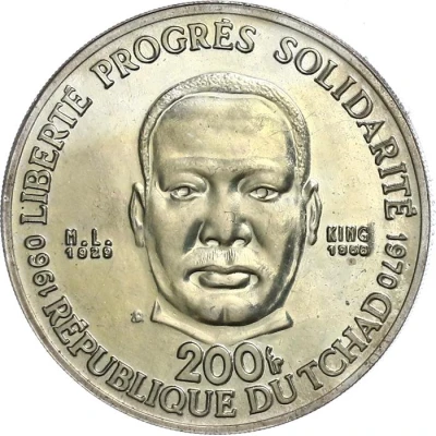 200 Francs Martin Luther King Jr. back