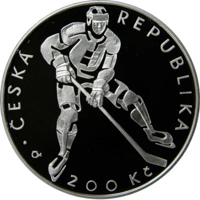 200 Korun Czech Ice Hockey Association front