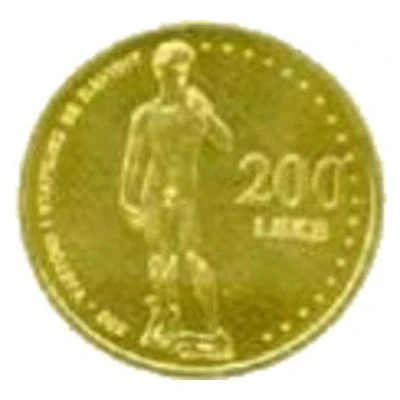 200 Lekë Michelangelo's David back