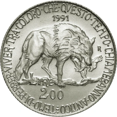 200 Lire Flora and Fauna back