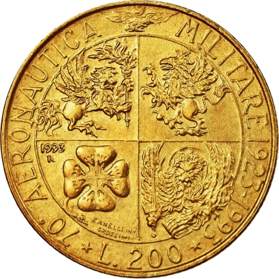 200 Lire Military Aviation back