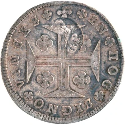 200 Réis - Luis I Countermark "CROWNED G.P." over "150 Réis - Maria I, Azores" ND back