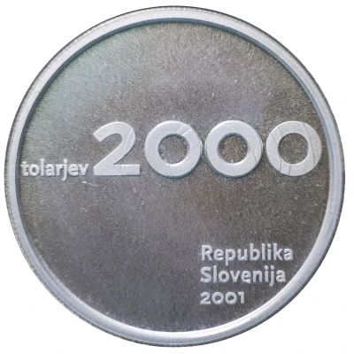 2000 Tolarjev Slovenia and the Tolar Anniversary front