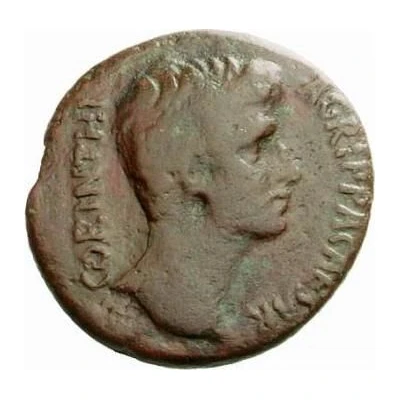 Æ22 - Agrippa Postumus Parsley wreath front