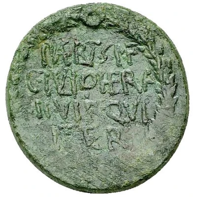 Æ22 - Augustus Wreath back