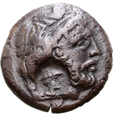 Æ22 Countermarked 260 BC - 200 BC front