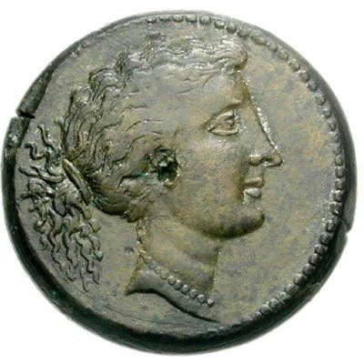 Æ23 Anepigraphic obverse 34 BC - 31 BC front