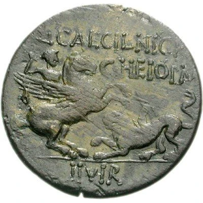 Æ23 Anepigraphic obverse 34 BC - 31 BC back