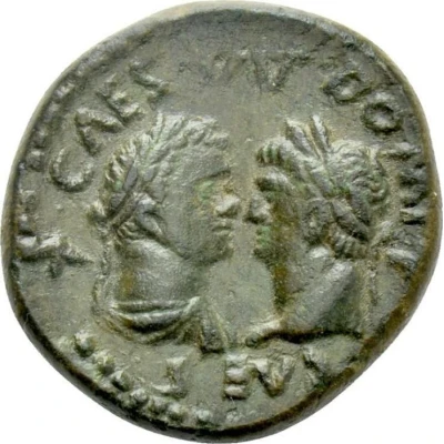 Æ23 - Titus and Domitian OL IVL AVG CASSANDRENS; Cassandrea front