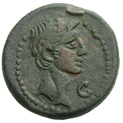 Æ23–25 - Augustus Apollo 2 BC - 4 AD front