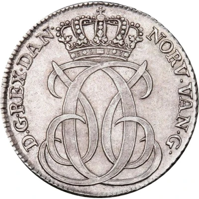 24 Skilling Dansk - Christian VI Monogram type front