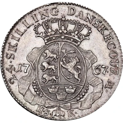 24 Skilling Dansk - Christian VII back