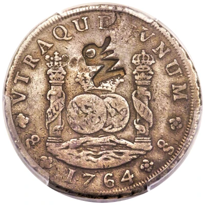 2400 Réis - José I Counterstamp "MR" over 8 Reales/Santiago ND front