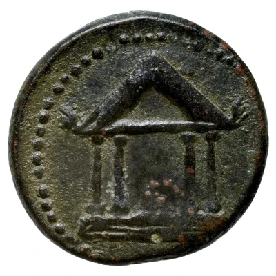 Æ25 - Augustus T'YNT; Thaena 27 BC - 14 AD back