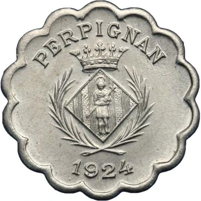 25 Centimes - Chambre Syndicale des Commerçants - Perpignan [66] Nickel-silver front