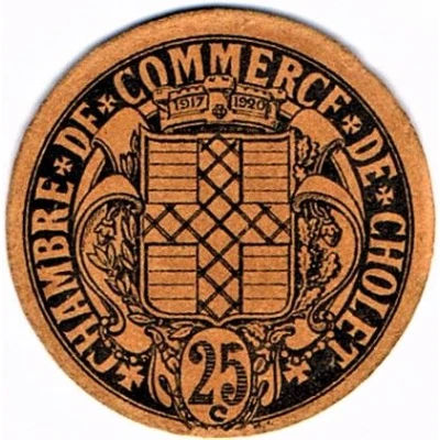 25 Centimes - Chambre de Commerce de Cholet front