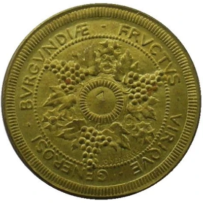 25 Centimes - Chambre de commerce - Dijon [21] Brass Pattern back