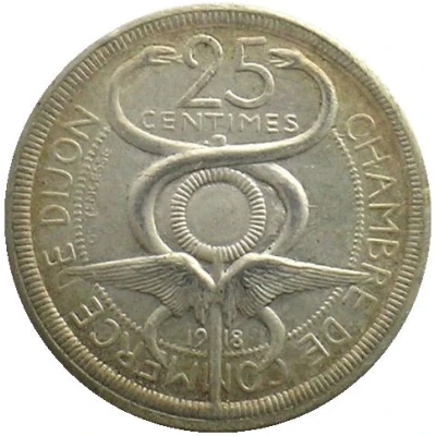 25 Centimes - Chambre de commerce - Dijon [21] Silver Pattern front