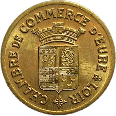 25 Centimes - Chambre de commerce - Eure-et-Loir [28] Brass front