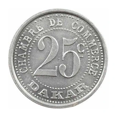 25 Centimes Dakar back