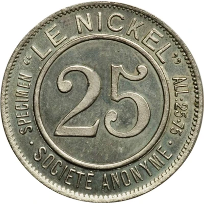 25 Centimes Le Nickel front