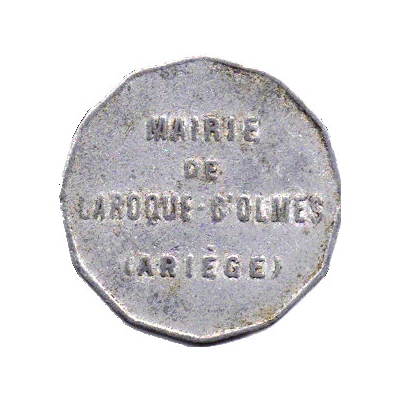 25 Centimes - Mairie de Laroque d'Olmes - Ariège (09) ND front