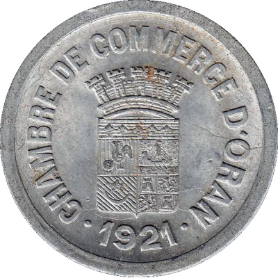 25 Centimes Oran Chamber of Commerce front