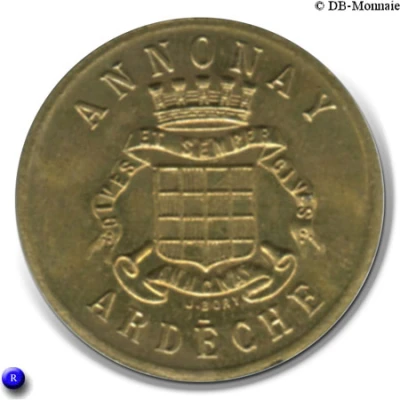 25 Centimes - Union Commerciale Industrielle - Annonay [07] Brass front