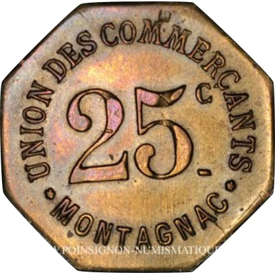 25 Centimes - Union des commerçants - Montagnac [34] ND front