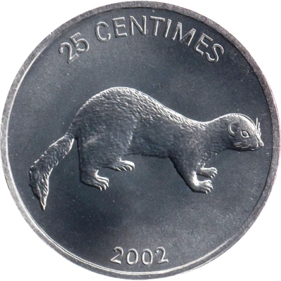 25 Centimes Weasel back