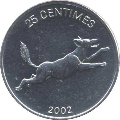 25 Centimes Wild Dog back