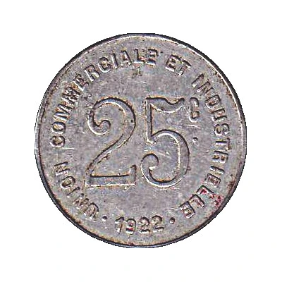 25 Centimes back