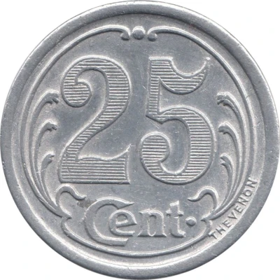 25 Centimes back