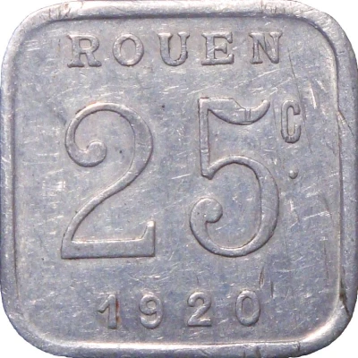 25 Centimes back