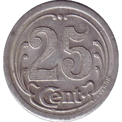 25 Centimes back