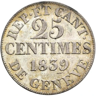 25 Centimes back