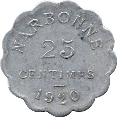 25 Centimes back