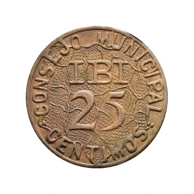 25 Centimos Ibi; with map front