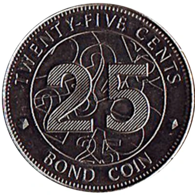 25 Cents Bond Coin back